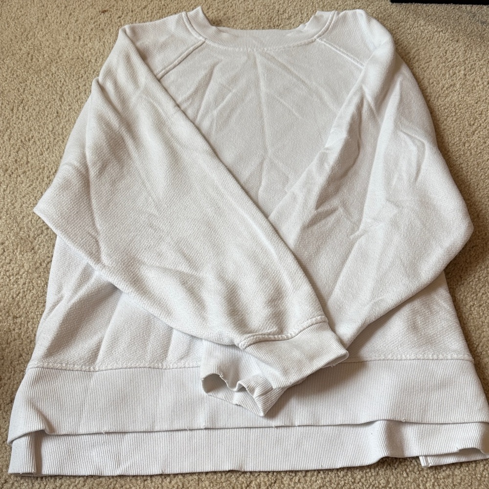 Aerie White Sweatshirt L